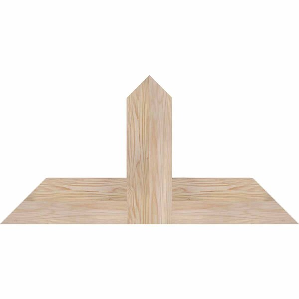 Ekena Millwork Portland Smooth Timber Gable Bracket, Douglas Fir, 36"W x 18"H x 3 1/2"D x 5 1/2"F, 12/12 Pitch GBW036X18X0406POR00SDF - main